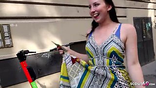 German Scout Picks Up 18-Year-Old Bella for Wild Street Fuck