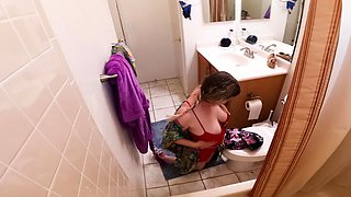My stepson came inside me in the bathroom