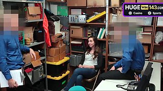 Male with a giant dick standing in storage room