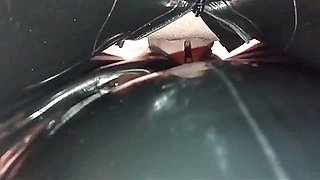 The Slave Latex Had To Take Good Care Of Me, Until My Orgasm And His Cumshot. 3 Angle