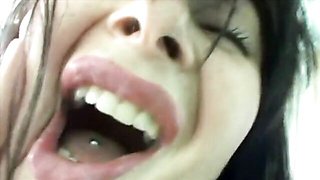 Pierced girlfriend Electra Angels knows how to give a blowjob