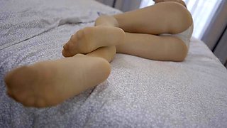 Jasmine Rouges Nylon Foot Tease