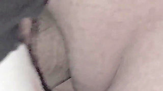 Super Close-up: Cock Rubs the Clit. Sperm on Pussy. Use Sperm Like a Lubricant. Female Orgasm. Red Panties.