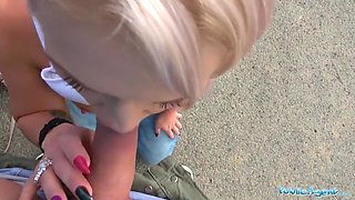 Blondes Public Blowjob And Car Bonnet Fuck