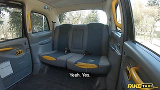 Fake cab hot milfy nurse takes care of the drivers blue testicles