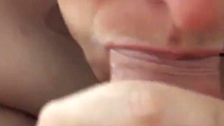 Young Dude Gets a Juicy and Explosive Blowjob From His Stepmom