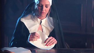 Sexy Slim Buxom Nun Kenna James Tastes the Sin Surrendering To Massive BBCs & BWC In a Wild Gangbang