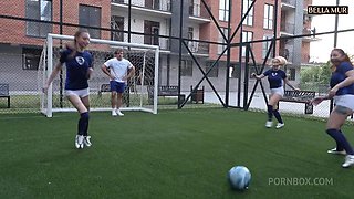 Blonde Bella Mur and Friends Fuck Injured Football Jocks Dripping Wet Dream