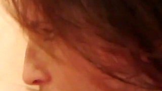 Lesbian action with skinny brunette