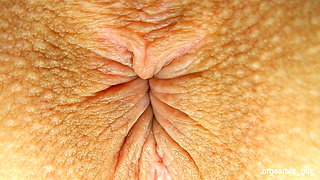 Pulsating Orgasm with Anal Contractions close up Asshole