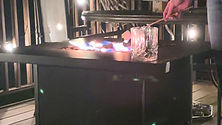Wife Eats Roasted Marshmellows off My Cock