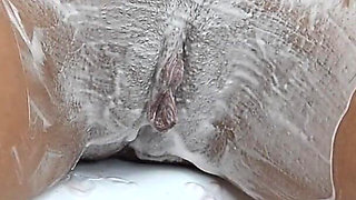 Shaving a Sexy Hairy Pussy with Shaving Foam!