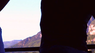 Luring a Stranger in Hallstatt: Balcony Strip & Raw Hotel Use - Deep Swallow Finish