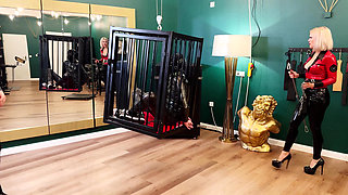 Davina Dust and Lucy Put Perv in the Hanging Cage