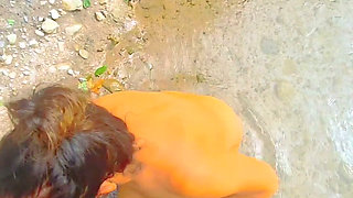 Beach Facial with Friends Wife-slow Mo Cumshot
