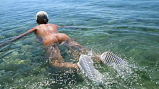 My Sexy Beauty Is Sunbathing on a Nudist Beach
