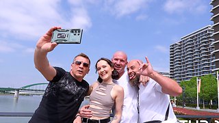 Ally Horny Takes Airtight Anal Gangbang