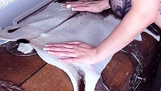 Seductive and Fucked with Hair Pulling in Doggy Position