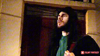 Brunette Stripteases Big Tits in Dhurandhar XXX Bollywood Fantasy