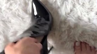 Flexible foot fetish masturbating with feet and hands