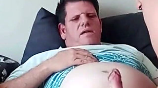 Cheating Wife Fucks Husband Friend Next to Him