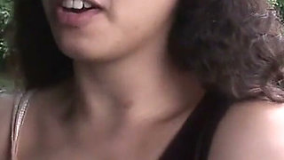 Petite Latina Gets Naked in a Public Park