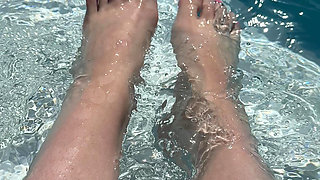 Solo Foot Play in Pool