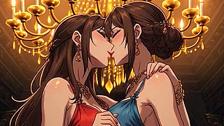 Kissing Orgasm of Mature Women, AI Generated Cartoon content, Uncensored video of 18 Year old Anime Girl