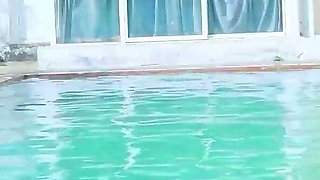 Famous Indian Actress Alka Stripped & Masturbated in Swimming Pool with Carrot