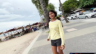 Thai teen takes a huge cock inside