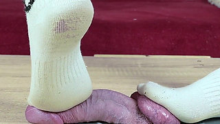 Cockbox CBT and Cock Trampling in Dirty Socks, Femdom Jozi Trample
