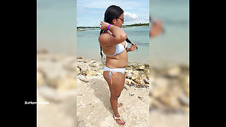 Risky Blowjob on the Beach - We Got Caught!!