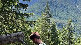 Amateur girls Maria does blowjob outdoors