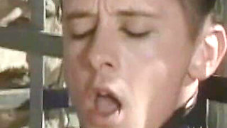 The Prisoner in the Cage: First She Sucks His Cock Through the Bars, Then She Sets Him Free and Lets Him Fuck Her.