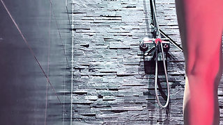 Ass Worship Fetish Striptease in the Shower