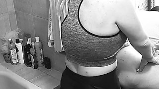 No Mercy POV Bathroom Pegging – Wife Pounds His Ass Until