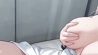 Masturbating on Airplane Then Giives the Hot Man a BJ