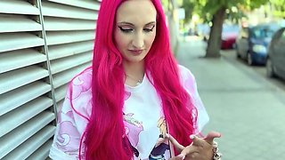 Victoria Arias Pink Hair Tattooed Girl Old Young Pilladas