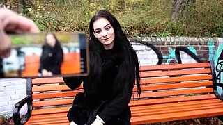 GERMAN SCOUT - Pink Bush saggy Tits Girl Alexa Throat