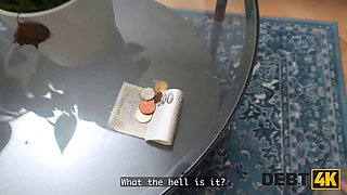 Debt4k. she just wanted to pay off her debts with her throat and vagina