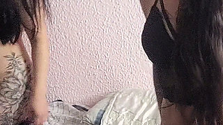 My Stepsister Caught Her Friend Grabbing My Dick.
