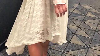 Horny MILF Flashes Pussy and Ass at Bar and Hotel