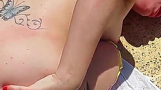 Gorgeous Blue Eyes Get Fucked and Deepthroated in the Sun