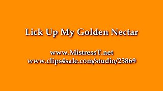 Lick up my golden nectar