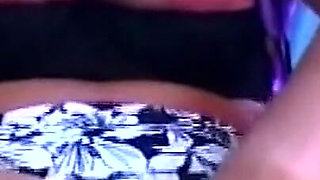 Horny Brunette MILF Fingers Dripping Pussy in Backseat Adventure