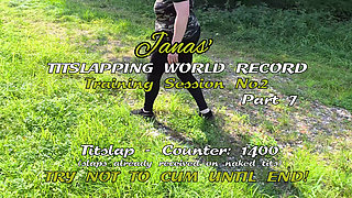Titslapping World Record Trainig 2 - 7 of 18 - 4230 Slaps