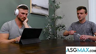 NEXT DOOR TABOO - Twink Stepbro's Probe Tatted Big Male pole