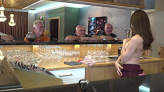 Becky California Gangbang with 7 Oldmen Full Video Only At Oldje