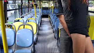 Naughty Redhead Girl Gets Cummed On The Bus - Ksalnovinhos & Fanny Squirting