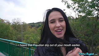 Public Agent - Hitchiker Alyssa Bounty Swallows Cum POV